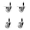 Service Caster 3'' Nylon Swivel 1-1/8'' Expanding Stem Caster Set 2 Total Lock Brakes, 4PK SCC-EXTTL20S314-NYS-2-S-2-118 - alternate 1